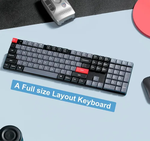 Vista 4 de Keychron K5 Pro QMK/VIA - Teclado mecánico inalámbrico personalizado, diseño de tamaño completo intercambiable en caliente, 108 teclas programables