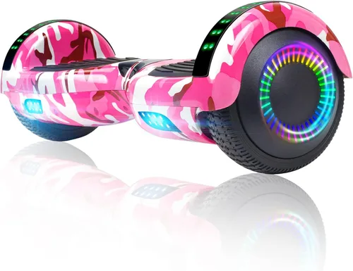 Vista 9 de FLYING-ANT Patinete autoequilibrante de 16.51 cm con altavoz y luces LED rojas