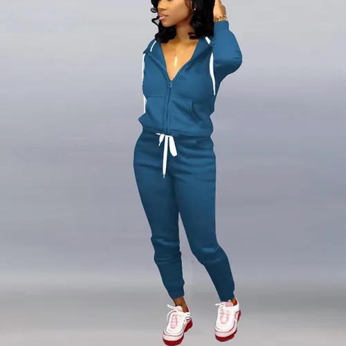Vista 4 de Mrskoala Conjunto de dos piezas para mujer, conjunto de chándal para entrenamiento, correr, ropa de descanso con bolsillo