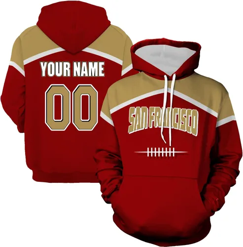 Vista 18 de Sudaderas con capucha personalizadas para hombre, regalos para fanáticos de la ciudad del fútbol, para mujeres, hombres, jóvenes, con nombre y número