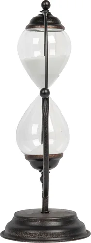 Vista 19 de Reloj de arena decorativo de 30 minutos de metal y vidrio