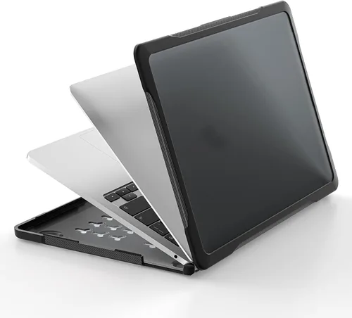Vista 4 de Batianda Funda 4 en 1 Ultimate para MacBook Pro de 13 pulgadas 2022 2020 modelo A2338 M2 M1 Chip A2251 – Carcasa de armadura resistente translúcida