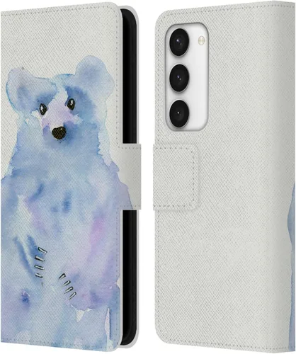 Vista 17 de Head Case Designs Officially Licensed Wyanne Quiet Creative Animals 2 Leather Wallet Case Compatible with Samsung Galaxy S23 5G