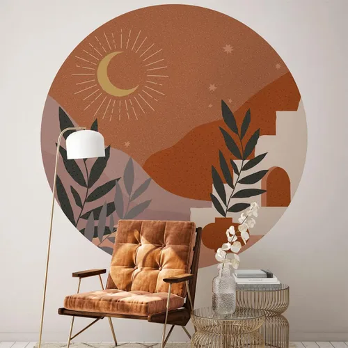 Vista 17 de Ambiance Sticker Papel pintado no tejido con frescos gigantes pre-pegados de montaña escandinava Ziska etiqueta decorativa H 60 x L 35.4 in