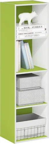 Vista 76 de Furinno PASIR - Estantería de libros de 2 niveles, estantería moderna de 9 x 12 x 21, estanterías abiertas para sala de estar, dormitorio, oficina