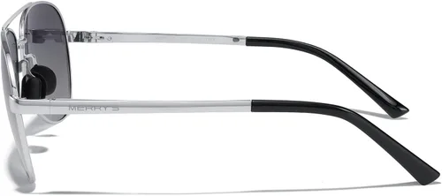 Vista 4 de MERRY'S Lentes de sol de aviador para hombres y mujeres, lentes polarizados para conducir, lentes espejados, protección UV 400, 2.283 in