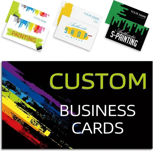 Vista 14 de Tarjetas de visita personalizadas con tu logo, personalizables 100 piezas de impresión de doble cara, personalizadas para pequeñas tarjetas de 300