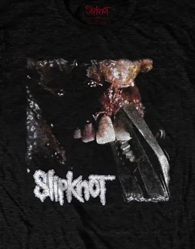 Vista 3 de Slipknot Camiseta ajustada para hombre (estampado trasero), color negro
