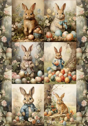 Vista 26 de Papel de arroz para decoupage A4, papel vintage para decoupage, papel vintage (Highland de Navidad - 2 hojas)