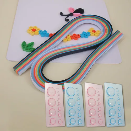 Vista 3 de ARTIBETTER 4 piezas de papel Quilling molde plástico Quilling herramientas 3D medias bolas molde para proyectos de manualidades DIY
