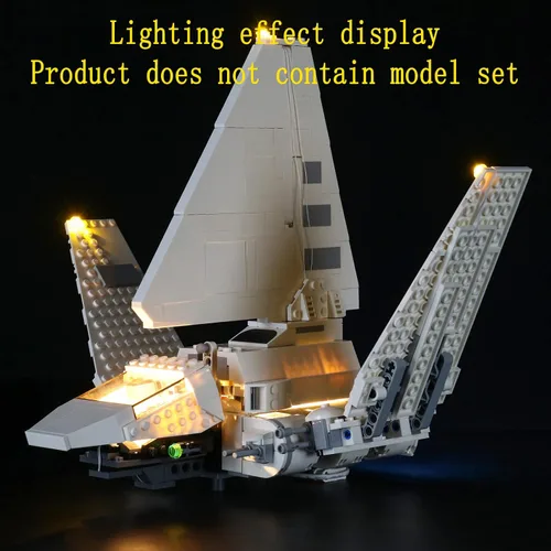 Vista 4 de GEAMENT Kit de luces LED compatible con Lego Imperial Shuttle - Juego de iluminación para modelo de construcción 75302