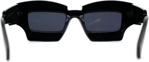 Vista 4 de SA106 Gafas de sol rectangulares con diseño geométrico de hoja de afeitar para mujer