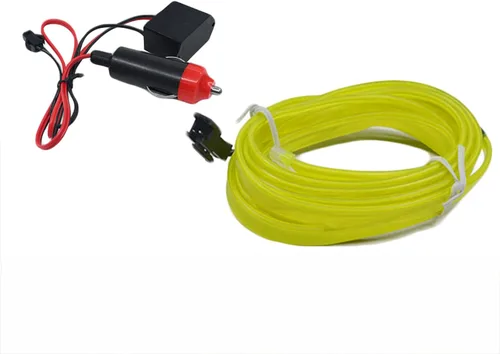 Vista 10 de El - Tira de luces LED de neón para auto, tira de luces LED para interior y exterior de automóvil, cable frío de 12 V para decoración
