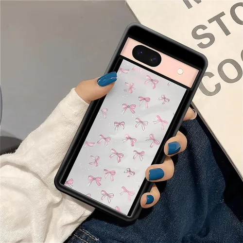 Vista 1901 de Compatible con Google Pixel 4A 5G Mobile Case Creative Acrylic Panel trasero Silicona Protección Grip especialmente diseñado para Google Pixel 4A 5G