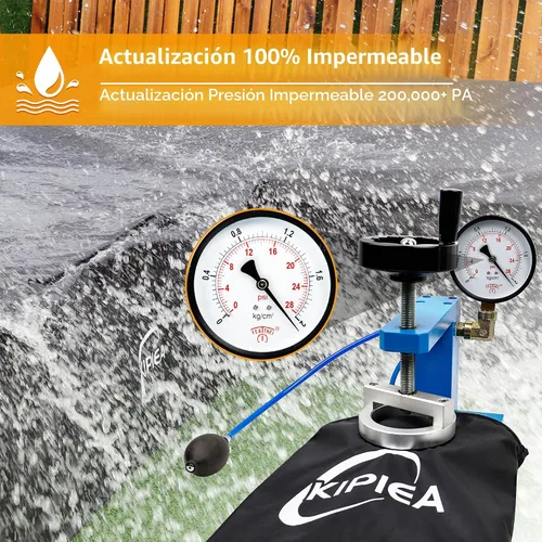 Vista 4 de Kipiea Funda para Sofá Seccional en Forma de L para Patio, Tela Oxford Resistente 420D, Funda Seccional para Exteriores con 6 Hebillas a Prueba