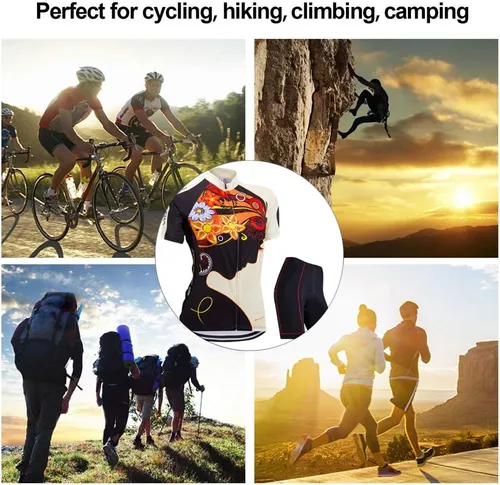 Vista 49 de Jersey de ciclismo para mujer, de manga corta, secado rápido, transpirable, para montaña.