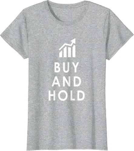 Vista 44 de Stocks Investing Buy and Hold Investor T-Shirt Asphalt Grey