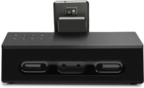 Vista 6 de iLuv iMM377BLK MobiAir - Base de altavoz estéreo Bluetooth para teléfonos inteligentes con carga micro USB, color negro