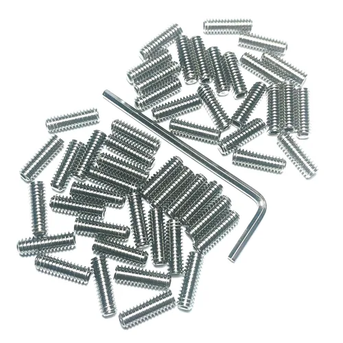 Vista 6 de Juego de 50 tornillos de fijación 8-32 x 1/2 pulgada de acero inoxidable 304 con cabeza Allen hexagonal y cavidad hexagonal, con llave Allen