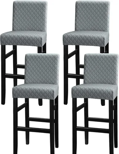 Vista 27 de Lellen - Fundas para taburete de bar de jacquard, fundas para silla de taburete de bar, fundas para silla de bar, fundas para taburete de bar
