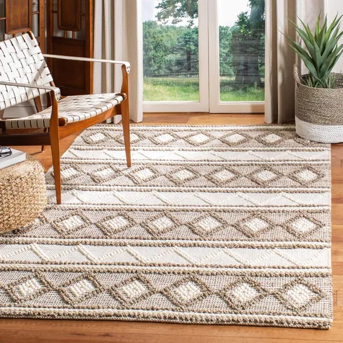 Vista 10 de SAFAVIEH Natural Fiber Collection NF866A - Alfombra de pasillo de 2 pies 6 pulgadas x 6 pies, beige y marfil, hecha a mano marroquí bohemio tribal