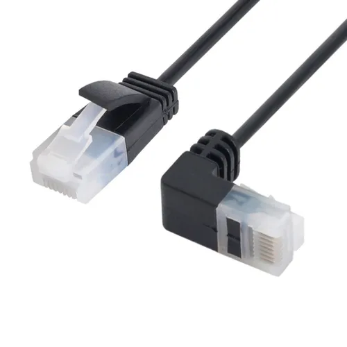 Vista 15 de chenyang Cable de extensión de red Ethernet en ángulo dual CAT6 RJ45 de 90 grados con rotación de 360 grados de 0.7 ft