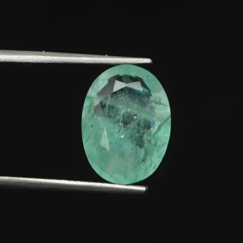 Vista 4 de 5.40 Quilates Corte Oval Mayo Piedra natal Natural Verde Esmeralda Piedra Preciosa para Joyería DX-540, Gema, Zambian - esmeralda verde
