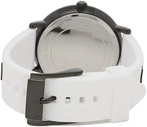 Vista 2 de Michael Kors MK2829 Charley - Reloj de silicona blanco con esfera blanca de tres manecillas Blanco