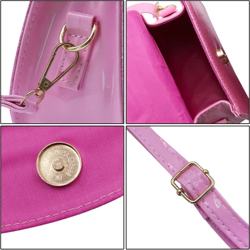 Vista 7 de JASASCCEL Bolso cruzado de sirena con lentejuelas y purpurina para niñas pequeñas, bolso de hombro con diseño de estrella de mar brillante y parte
