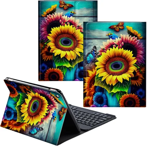 Vista 30 de Funda para Samsung Galaxy Tab S6 Lite 2022/2020 Teclado inalámbrico desmontable y cubierta de cuero PU Funda protectora para Samsung Galaxy Tab S6