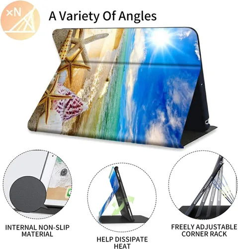 Vista 3 de Funda para todas las tabletas Amazon Kindle Fire 7 (9ª/7ª/5ª generación, versión 2019/2017/2015), funda inteligente con soporte deslizante