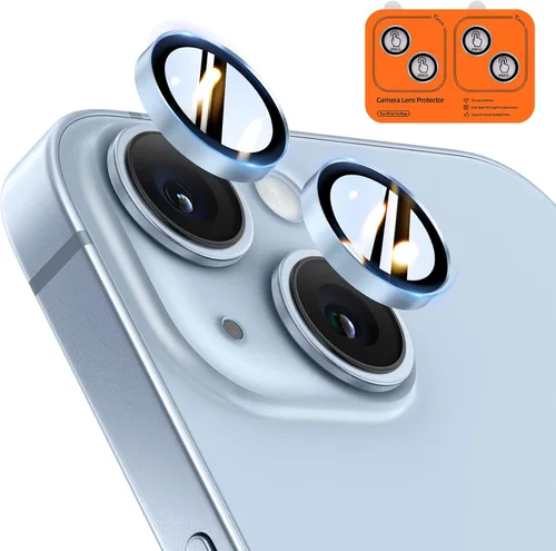 Vista 69 de TOCOL Protector de lente de cámara para iPhone 13 / iPhone 13 Mini vidrio templado HD individual resistente a los arañazos, accesorios compatibles