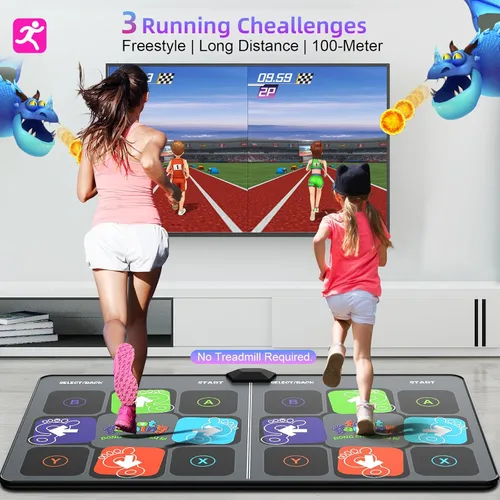 Vista 11 de FWFX Dance Game Mat for Kids and Adults, Interactive TV Home Gym System