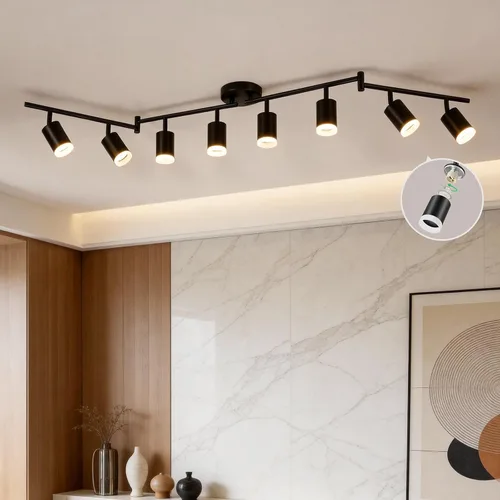 Vista 19 de Bojim Cabeza ajustable blanca del techo de los accesorios de iluminación de Blanco