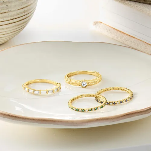 Vista 4 de RS Pure by Ross-Simons Gemstone and .13 ct. t.w. Diamond Eternity Band Ring in 14kt Yellow Gold