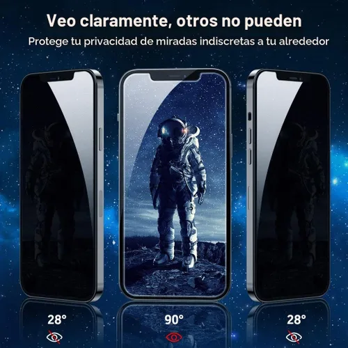 Vista 2 de Fotbor Protector de pantalla de privacidad para iPhone 12 Pro Max, protector de pantalla de privacidad para iPhone 12 Pro Max [2 antiespías]