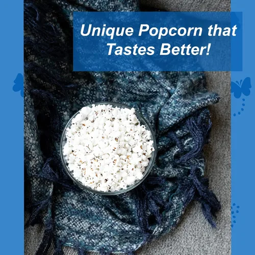Vista 3 de Black Jewell Granos de palomitas de maíz gourmet, cinta azul blanca, 28.35 onzas (paquete de 6)