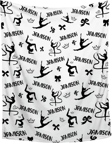 Vista 14 de Manta de Bebé Personalizada Danza Manta Personalizada con Nombre Manta Suave de Franela para Niños Niñas Niños Pequeños Bebés Niños Recién Nacidos