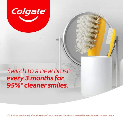 Vista 6 de Colgate Cepillo de dientes mediano con cerdas con infusión de carbón 360, 1 unidad