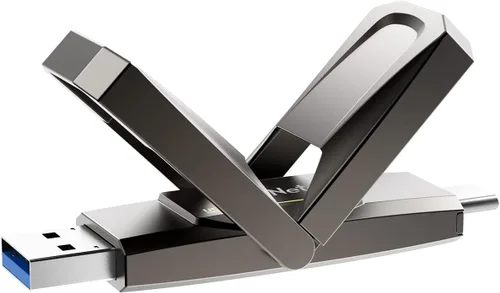Vista 2 de Netac Unidad de estado sólido USB externa portátil de 128 GB tipo c y USB 3.2 interfaz dual, protección de seguridad de hasta 400 MB/s