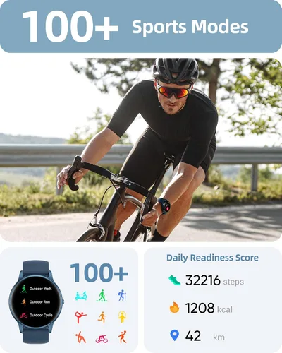 Vista 5 de Reloj inteligente Parsonver para hombres y mujeres (responder/realizar llamadas), rastreador de actividad física de 45mm con más de 100 modos