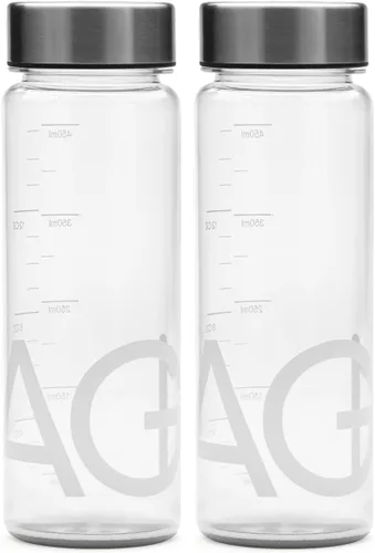 Vista 6 de AG1 Botella agitadora – Botella de 16 oz sin BPA con tapa de acero inoxidable resistente a fugas – Mezcla suavemente el polvo verde AG1 – Fácil