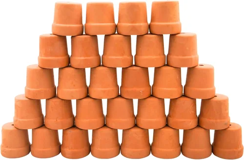Vista 18 de Mini macetas de terracota – Macetas pequeñas de arcilla para suculentas, cactus, manualidades de bricolaje, jardín de hadas, proyectos escolares