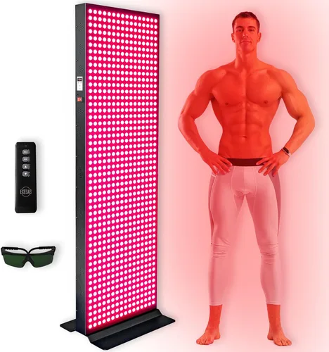 Vista 13 de Dispositivo de terapia de luz roja para cuerpo completo, 630 nm, 660 nm, 810 nm y 850 nm, panel LED de grado clínico de doble chip de infrarrojo