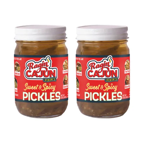 Vista 15 de Rebanadas de jalapeño confitadas de 12 onzas líquidas Ragin' Cajun Foods (paquete de 1) Sweet-and-spicy candied jalapeno slices for burgers