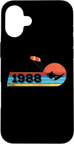 Vista 23 de Kitesurfer Kitesurfing Birthday Vintage 1988 Born Kitesurf Case for iPhone 16
