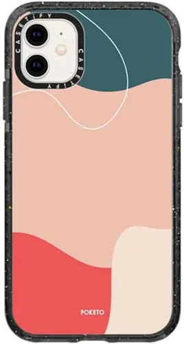 Vista 92 de Funda Impact de CASETiFY para iPhone 11 - Tiempo A Solas de Esther Kim - Negro Claro