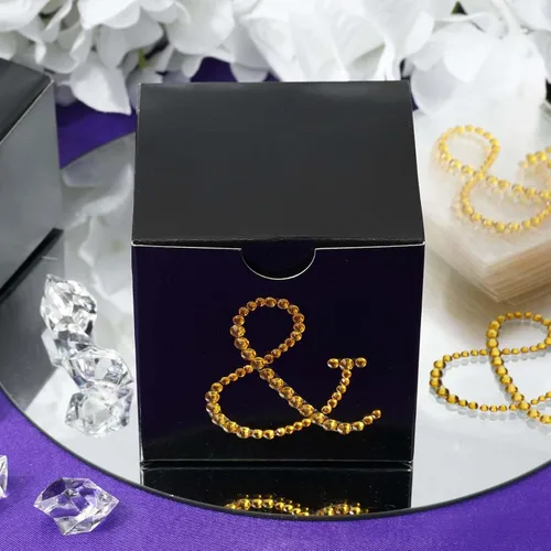Vista 17 de Efavormart - Paquete de 12 calcomanías transparentes con monograma de diamantes de imitación de 1.5 pulgadas, calcomanías autoadhesivas para cajas