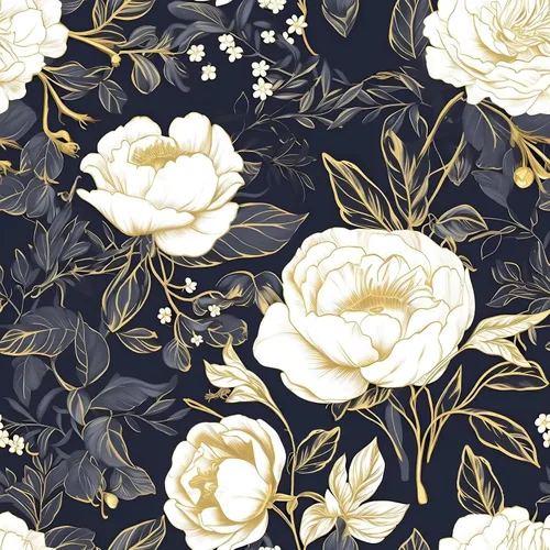 Vista 10 de Papel tapiz floral para despegar y pegar, papel de contacto negro/beige, flores de peonía grandes de 17.5 x 118 pulgadas, papel mural vintage