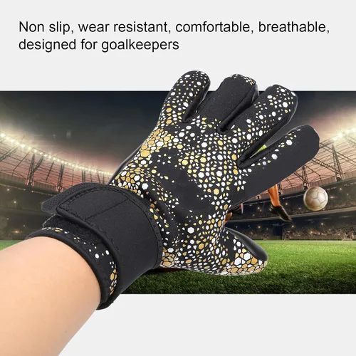 Vista 2 de Alomejor Guantes de portero, palma de látex antideslizante con reverso de neopreno transpirable para fútbol y fútbol